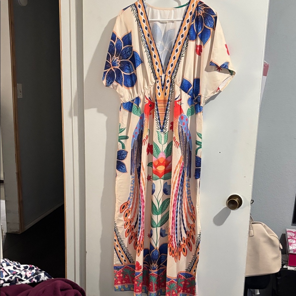 XL SHEIN Floral Multicolor Maxi Dress